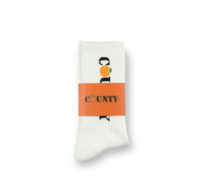 The County Socks: WHITE