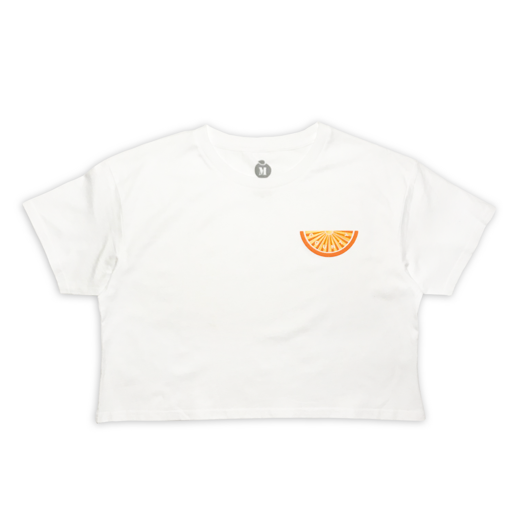 Orange Slice Crop Top (WHITE)